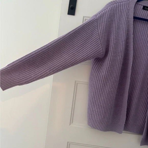 Lilac Open-Front Cardigan - Picture 2 of 5